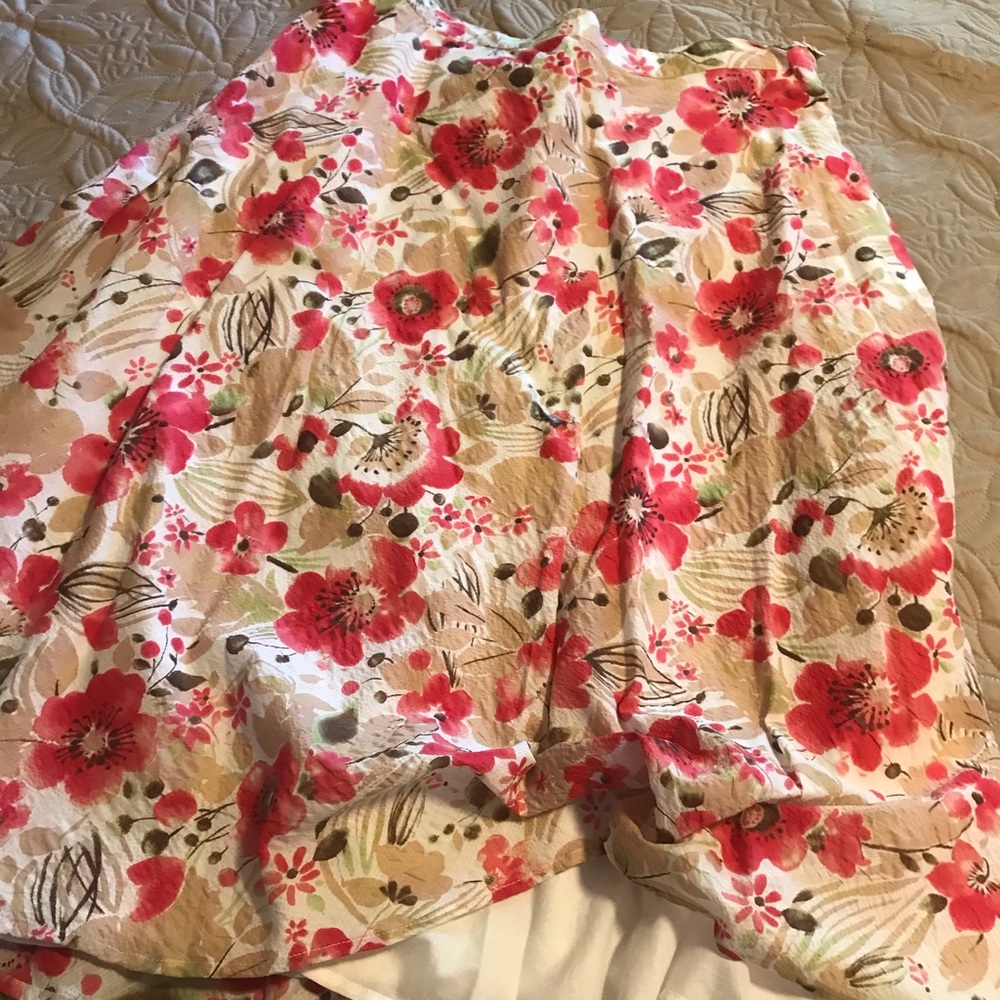 Lined fun summer flowered skirt